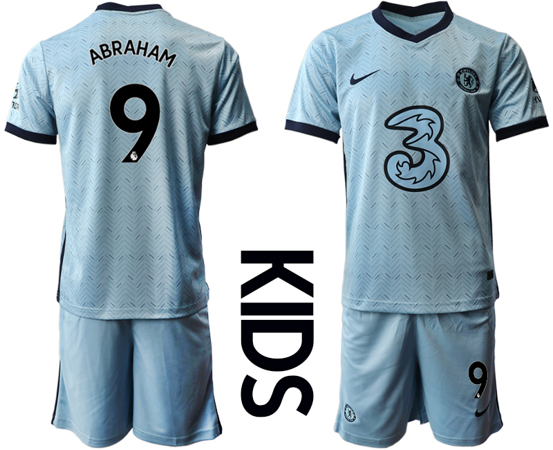 Youth 2020-2021 club Chelsea away Light blue #9 Soccer Jerseys->chelsea jersey->Soccer Club Jersey
